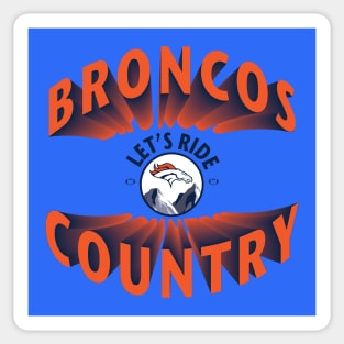 Bronco Country Lets Ride (Orange) Sticker